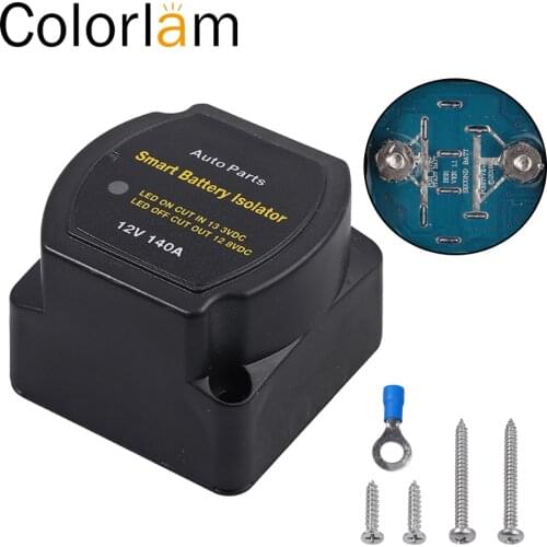 Colorlam 12V 140A Smart Battery Isolator High Quality Car Split Charge Relay Voltage Sensitive Dual Battery Charging Auto Parts
