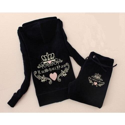 Spring Fall Tracksuit Women 2 Piece Set Sweatshirt Letter Hooded Tops \+Pants Sportwear Womens Sports Suit Female Suit S-3XL