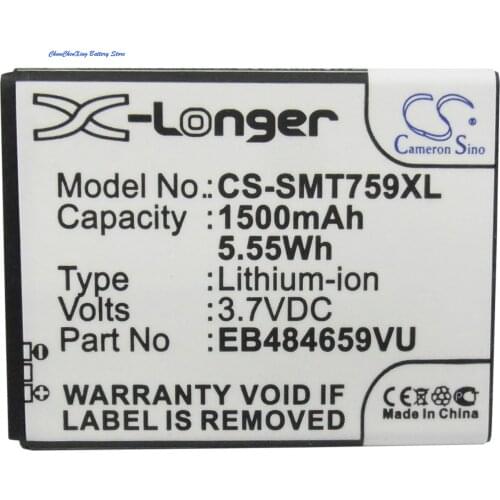 Cameron Sino High Quality 1500mAh Battery EB484659VU for Samsung B9150, GT-I8150, GT-S5690, GT-S5820, GT-S5838