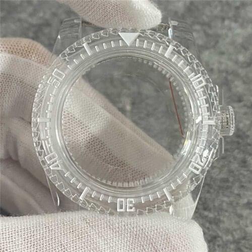 Watch repair parts 40MM SUB Transparent glass plastic cover case suitable for NH35/NH36 movement Repair Part