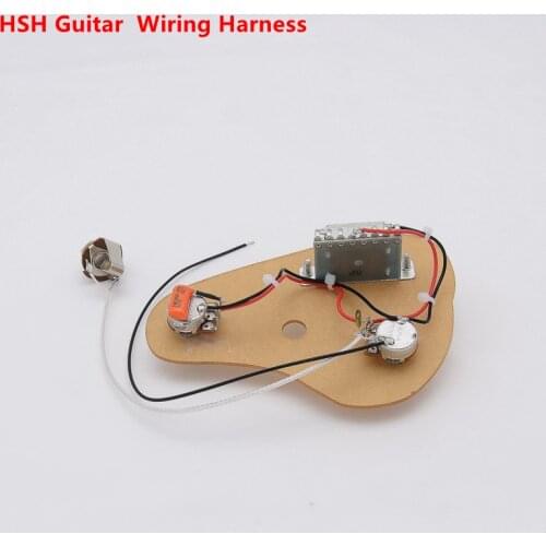 1 Set HSH Electric Guitar Wiring Harness ( 2x 500K Alpha Pots + 5-Way Switch + Jack ) for ST IBZ