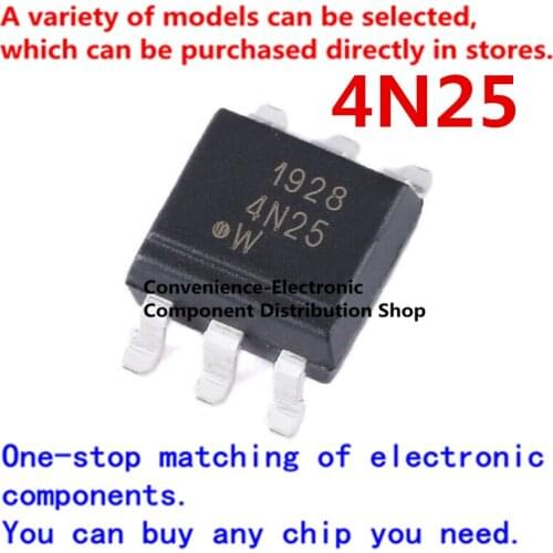 10PCS 4N25 4N35 SOP6 SMD Transistor output optocouplers PTR fast delivery IC black