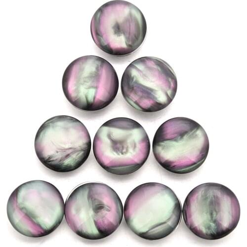 10pcs/lot Mixed 18mm Snaps Alloy Resin Fashion Snaps Buttons Fit Snap Jewelry Snaps Bracelets