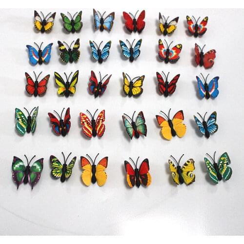 10PCS Newest 3D Butterfly Fridge Magnets Design Decal Art Stickers Room Magnetic Home Decor DIY Wall Decoration