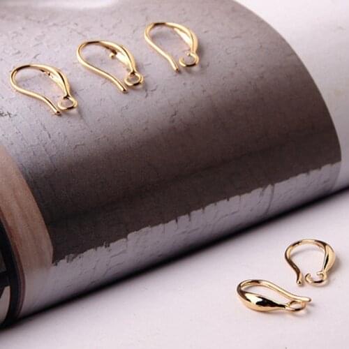 10pcs Gold Earrings Hooks Clasps for DIY Earring Making Women Girls Gifts Fashion Metal Ear Jewelry Accessories Wholesale