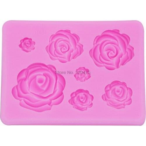 200pcs Rose Flowers silicone mold Cake Chocolate Mold wedding Cake Decorating Tools Fondant Sugarcraft Cake Mold