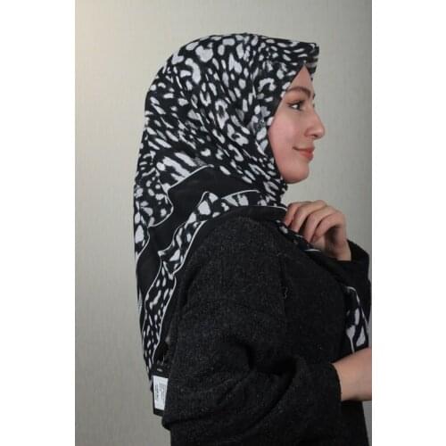 BONJELA COMFORT SCARF BLACK WHİTE SERIES-DESEN-01-RENK-06