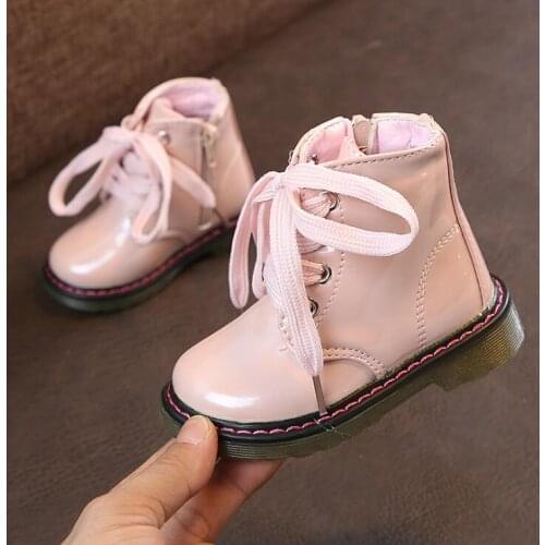 New Autumn Kids Snow Boots Childrens Winter Ankle Winter Girl Boots Unisex PU Leather Shoes For kids Snow Shoes