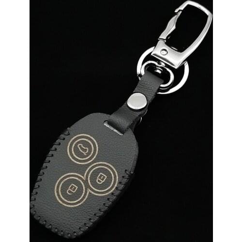 3 Buttons Remote Genuine Leather Key Shell Case For Renault Trafic Vivaro Primastar Movano Kangoo 2 Clio 3 Protector Cover
