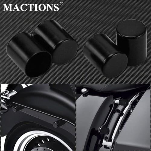 Motorcycle Black Docking Hardware Point Cover 4pcs For Harley Sportster XL 883 1200 Touring FLHR Dyna Super Glide Softail FLSTF