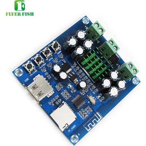 Digital Bluetooth Amplifier Chip Board 2x50W Wireless HIFI Bluetooth 4.0 AMP Module Audio Receiver Support TF USB