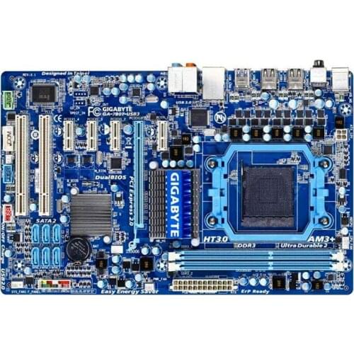 For Gigabyte GA-780T-USB3 780T-USB3 Original Used Desktop Motherboard 760G Socket AM3+ DDR3 SATA2 USB3.0 ATX