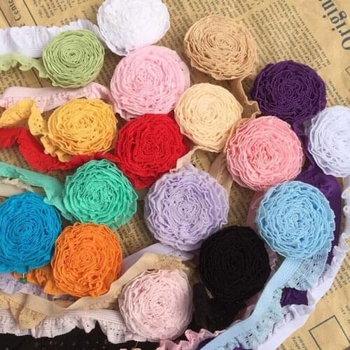 100Meters Top Quality Lace Trim Underwear Elastic Stretch Lace Trimmings White 13mm Diy Sewing Garment Trim Hot Selling