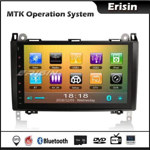 Erisin EU Warehouse 792 9" GPS DVR Can bus BT Car Stereo for Mercedes Benz A B Class W169 W245 Sprinter Vito Viano