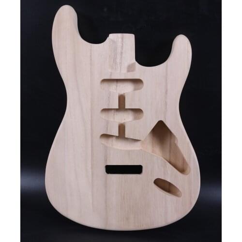 Fit Diy ST Style Electric Guitar Body SSS Paulownia wood Electric Guitar Project Unfinished Hand-made