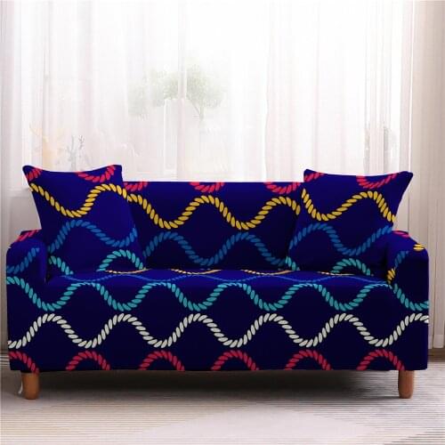 Geometric Elastic Sofa Cover Stretch Couch Cover Slipcover for Living Room Furniture Sectional Sofa Protector 1/2/3/4 Seater