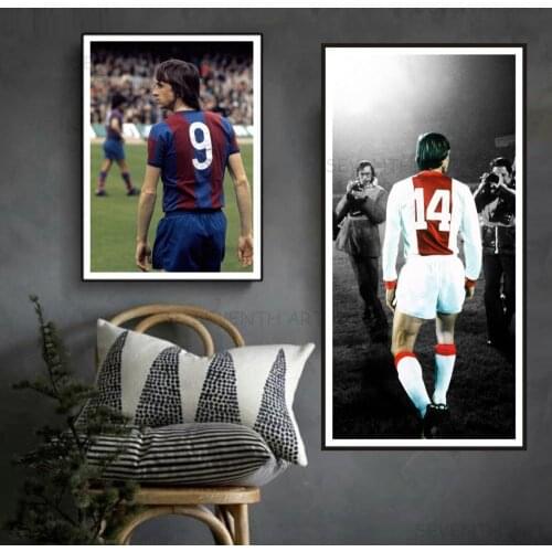 The Dutch Football Legend Canvas Painting Johan Cruyff Canvas Posters Johan Cruyff Posters and Prints for Wall Decor