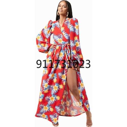 Women 2021 Fashion Clothing African Dresses For Women Dashiki Long Maxi Dress Spring Autumn Long Sleeve Dress African Wear