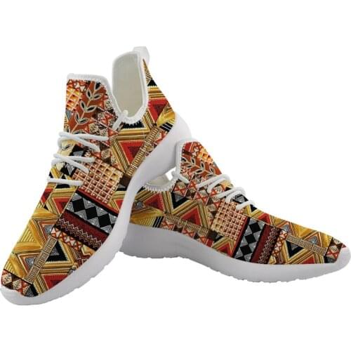African Ethnic Geometric Sport Running Shoe Men Knitting Mesh Sneakers 2020 Fashion New Light Vulcanized Shoes Casual Flat Shoes