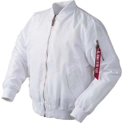 2020 Autumn Thin White Ma1 bomber flight rain windbreaker waterproof varsity letterman air force baseball jacket for men/women