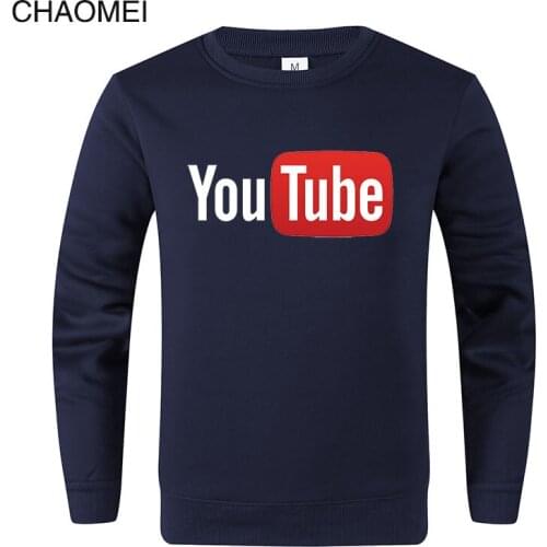 2019 Autumn Winter Funny Sweatshirts Hoodie Youtube Printed Sweatshirts You Tube Streetwear Men Women Warm Fleece Pullove C17