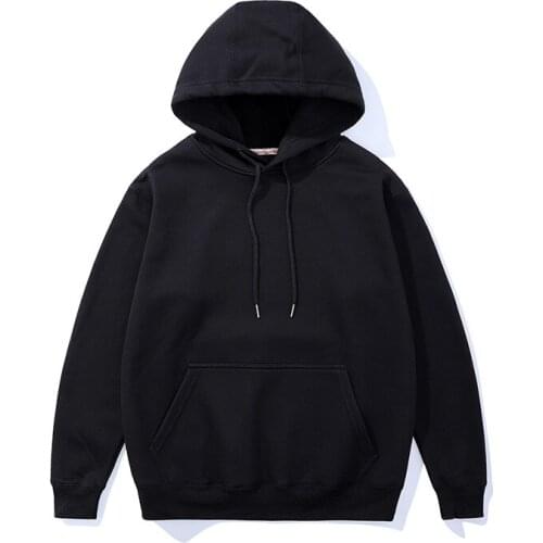 Autumn and Winter New Hooded Sweater Solid Color Basic Sweater High-quality Jogging Texture Pullover Youth Solid Color Hoodie
