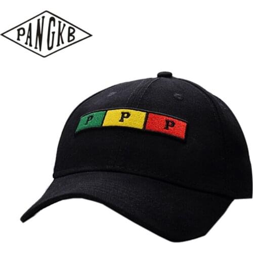 PANGKB Brand P P P CURVED CAP black basketball hip hop baseball cap adult outdoor casual sun protection snapback hat