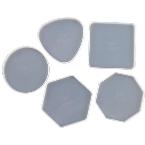 Irregular Coasters Epoxy Resin Mold Silicone Tray Fluids Artist Mold Tea Mat Make Your Own Tray Coaster Resin Mold Kit