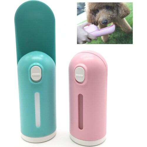 Portable Pet Dog Water Bottle Outdoor Puppy Drinking Bowl Travel Cat Dispenser Feeder 300ml Pet Drinking Cup For Small Dogs