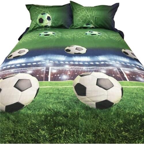 Football Bed Sheets 3D Bedding Sets Quilt Duvet Cover Bed in A Leaf Of Bag Spread BedsPread Bedset Pillowcase Queen Size Doubl