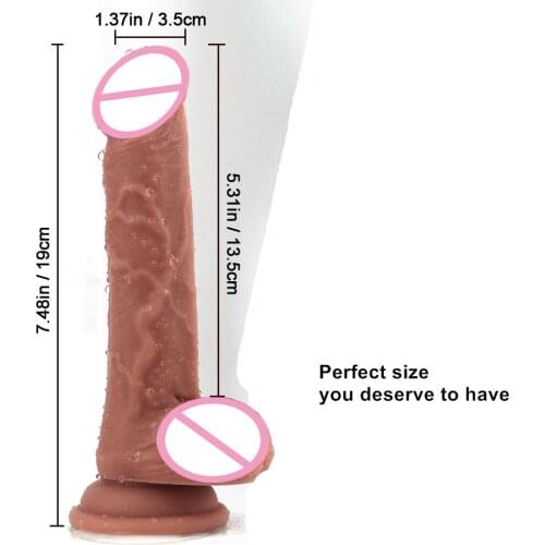 Realistic Dildo Soft Dual-Layer Silicone Material with Super Strong Suction Cup Sex Toys for Woman Orgasm Female Masturbation