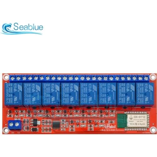 5V 12V 8 Way Bluetooth Relay Module Bluetooth Remote Control Switch Mobile Phone Control Indicator Set High Low Level Trigger