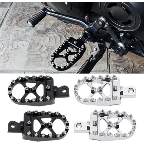 Wide Fat Foot Pegs Pedal Pads for Harley Bobber Chopper Dyna Sportster Touring Motorcycle Footrest Footpeg Pedals