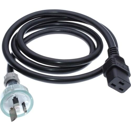 Power Cord, C19 to 15A Australia Plug, compatible with APC AP9897,2.5mm Gauge,1.5Meter to 3Meter availables