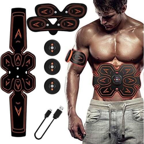 Unisex USB Charged Muscle Stimulator Abdominal Musculaire Electrostimulation Electro Stimulator Home Gym Belly Arm Leg Massage