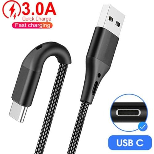 USB C 3.0 Data Quick Charge Cable For LG Samsung S8 huawei OPPO Reno 4 5 A53s Realme 6 7 pro Luminous Type C Super Charger Cable