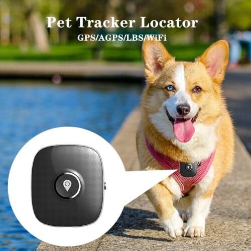 Pet Tracker Locator New Arrival Waterproof Pet Collar GSM AGPS Wifi LBS Mini Light GPS Tracker Dogs Cats Cattle Sheep Location