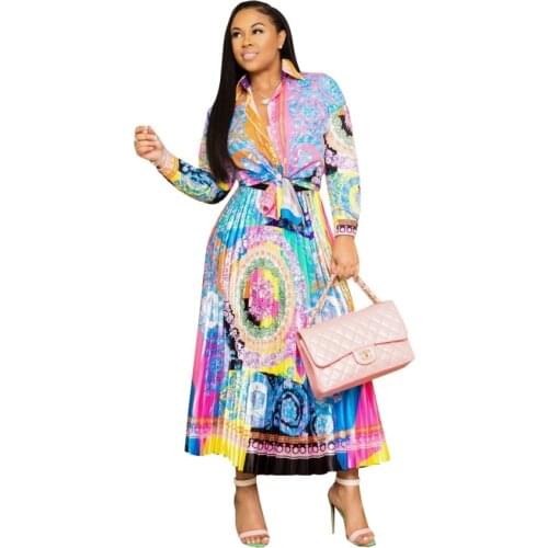 Two Piece Sets Women Long Sleeve Shirt And Long Skirts Suits Flower Print Tops Vintage Skirt Sets For Elegant Womens Sets 2 Pcs