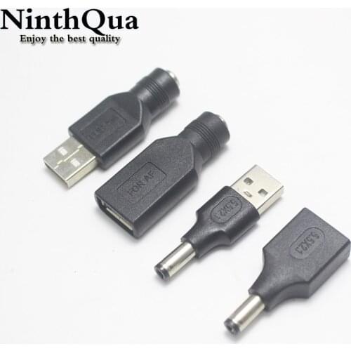 1pcs Commonly used USB set 5.5*2.1/5.5x2.1mm Female jack to USB 2.0 Male Plug DC Power male to female Connector Adapter