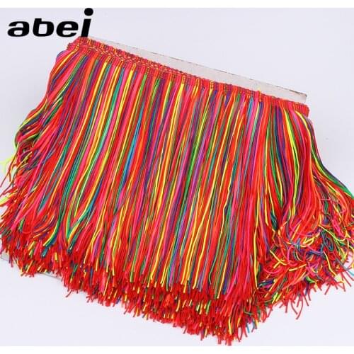1Yard 20cm Wide Tassel Fringe Lace Ribbon Trims DIY Sewing Curtain Fabric Wedding Party Dance Dress Accessories Supplier