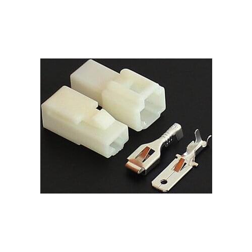 10 sets - 1pin 2pin 4pin 6pin 12pin connectors male and female the plugin 6.3mm copper terminals
