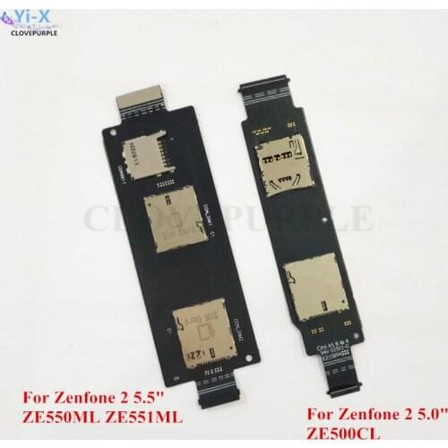 10PCS/Lot SIM Card Holder Micro Socket Slot Tray Flex Cable For ASUS Zenfone 2 5.5" ZE550ML ZE551ML/Zenfone 2 5.0" ZE500CL