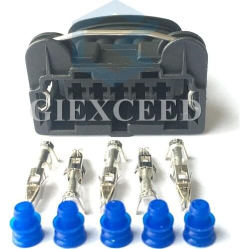 2 Sets 5 Pin 282193-1 Junior Power Timer JPT AMP Female Sealed Automotive Connector Ignition Plug For VW