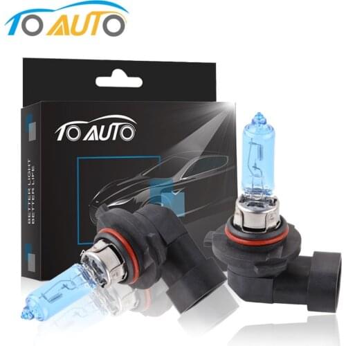 2pcs HB3 9005 55W 12V Halogen Bulbs Car Headlight Lamp Super Bright 5000K White Auto Headlamp