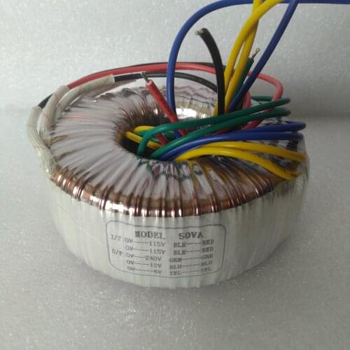 50W Toroid Transformer For Tube Preamp Amp Input:115V*2 Output:0-240V 0-12V 0-6V