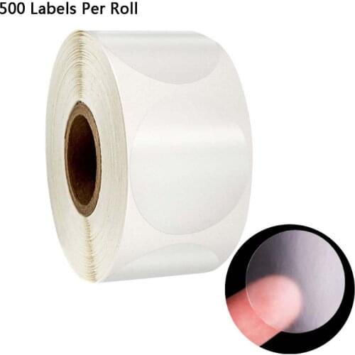 500pcs/roll Round Transparent Stickers Stamp Envelopes Cards Wedding Invitations Packages Scrapbooking Decoration