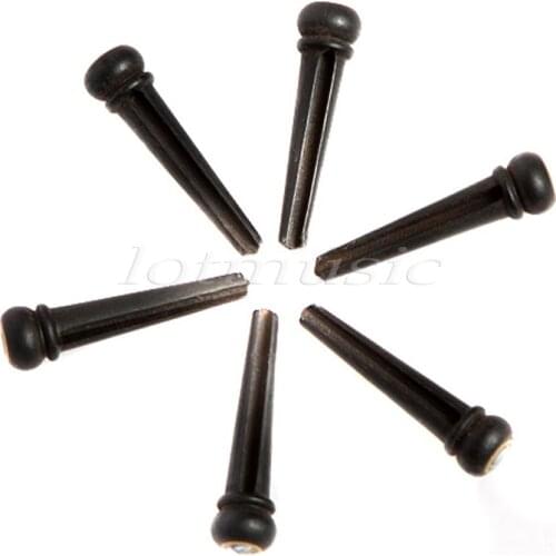 6Pcs Guitar Pins Abalone Dot Brass Circle Skirt