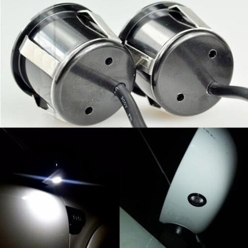 6000K White car puddle light Waterproof Under side Mirror light Rearview lamp Auto Door Step Courtesy Welcome led lights 2pcs