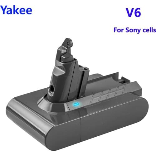 Yakee 21.6V 3500mAh Rechargeable Battery for Dyson V6 3.5Ah Vacuum Cleaner DC58 DC59 DC61 DC62 DC74 SV09 SV07 SV03 917083-01