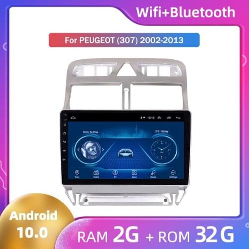 Android 10 BT Mirror Link for Peugeot 307 2002 2003 2004 2005 2006 2007 2008 2009 2010 2011 2012 2013 car GPs Navigation Machine